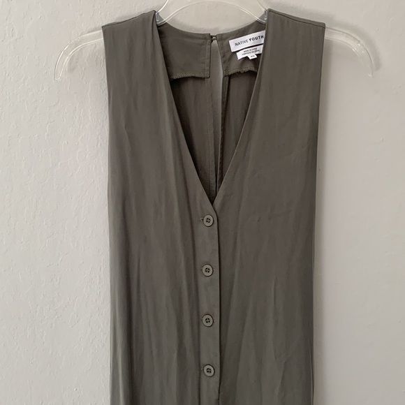 Olive Green Jumpsuit - Picture 4 of 6